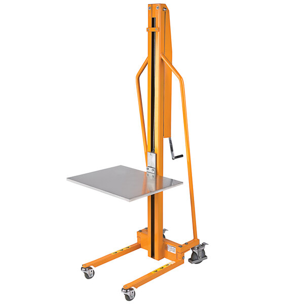 Wesco Industrial Products 272467 220 lb. Manual Winch Lift with 23" x 18" Platform and 58 1/2" Lift Height