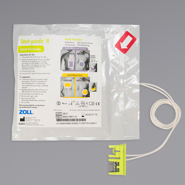 Zoll 8900-0801-01 Adult Stat-Padz II Electrode Pad Set for AED Plus and AED Pro