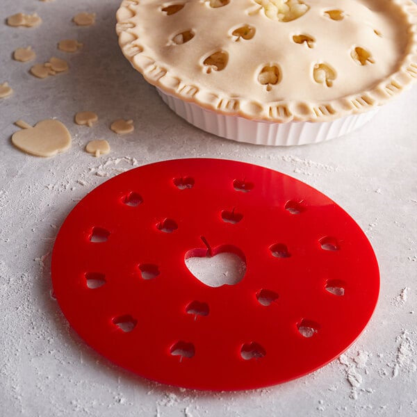 Fox Run 4780 9 3/4" Red Apple Shaped Pie Crust Cutter
