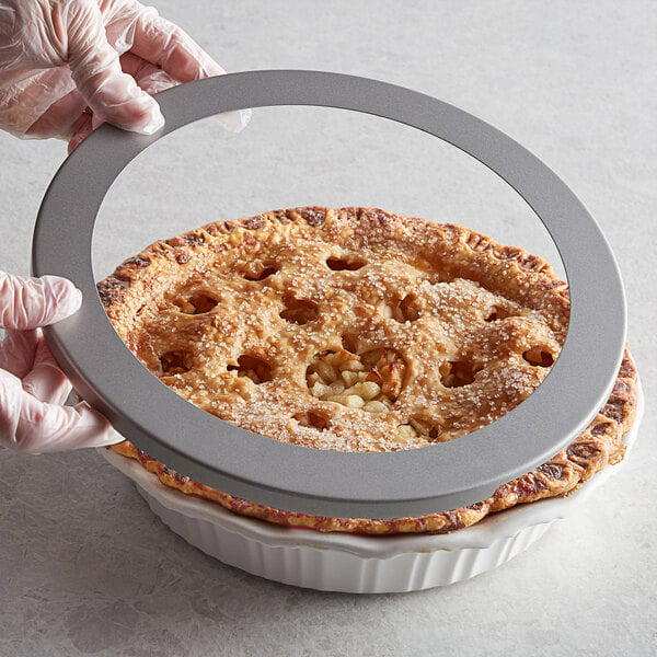 Norpro Reusable Silicone Pie Crust Shield Fits Up To 10" Prevents Burning Spills