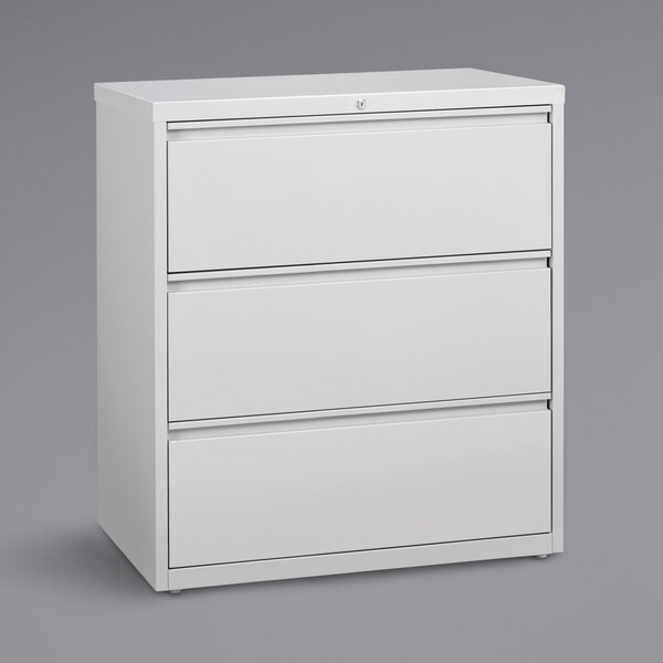 Hirsh Industries 23701 Hl8000 Series White Three Drawer Lateral File Cabinet 36 X 18 5 8 40 1 4