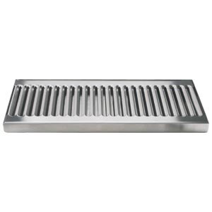 Micro Matic DP-120D 12" Stainless Steel Surface Mount Drip Tray with 1/2" ID Drain