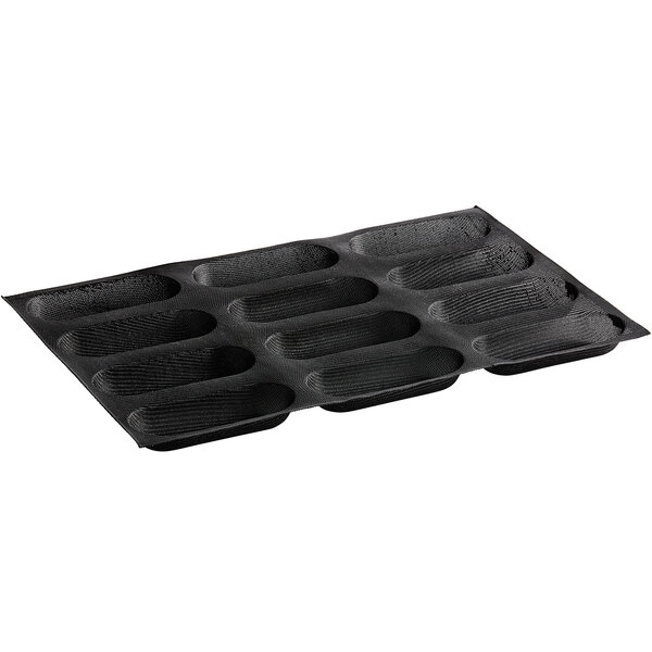 4-Cavity Silicone Loaf Pan Baking Pan for Baking Baguette/Hot Dog