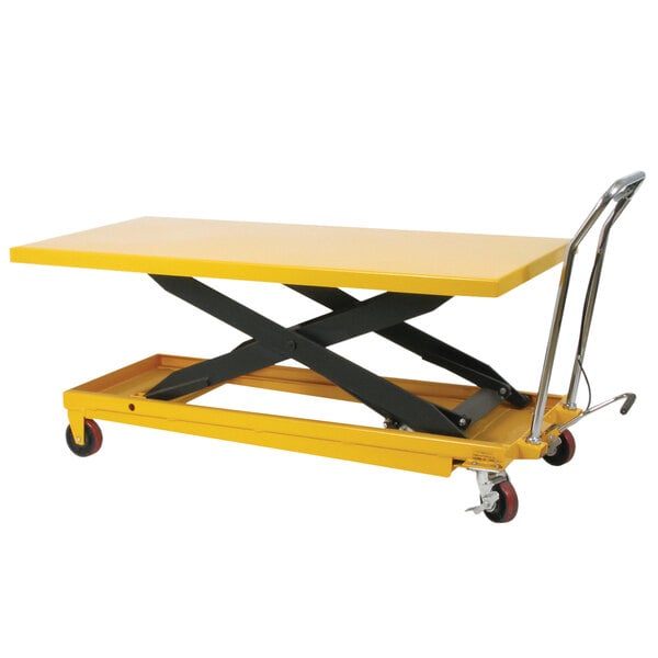 Wesco Industrial Products 273261 32" x 63" Long Deck Scissors Lift Table, 1100 lb. 11" - 36" Lift