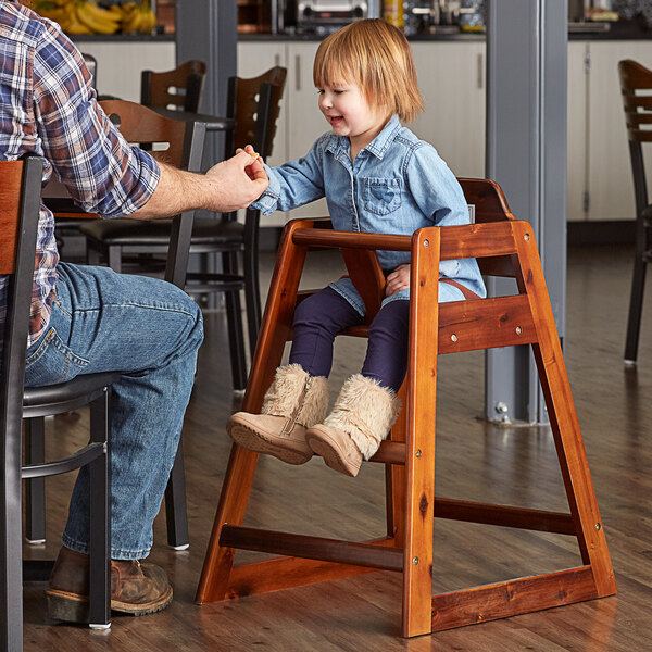 Lancaster Table Seating Assembled, Stackable Wooden High Chairs For Restaurants