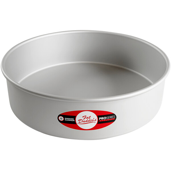 Fat Daddio's PRD123 ProSeries 12" x 3" Round Anodized Aluminum Straight Sided Cake Pan