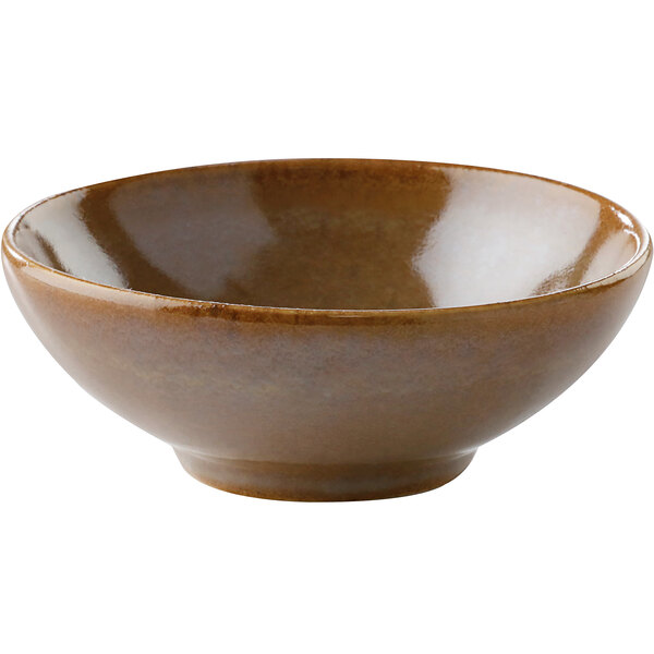 A brown Venus mini bowl with a white background.