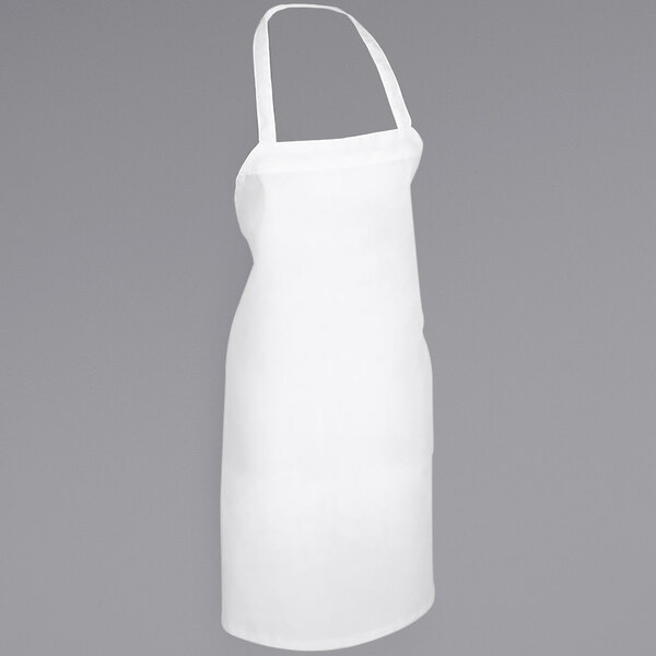 Mercer Culinary M60100WH Millennia® White Polyester Bib Apron - 33