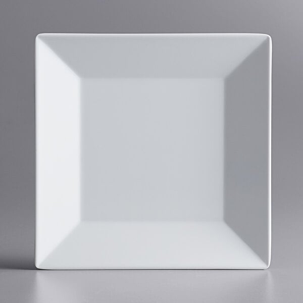 Qty,1 6 White Square Plate Break Resistant Siciliano by GET ML-102-W 