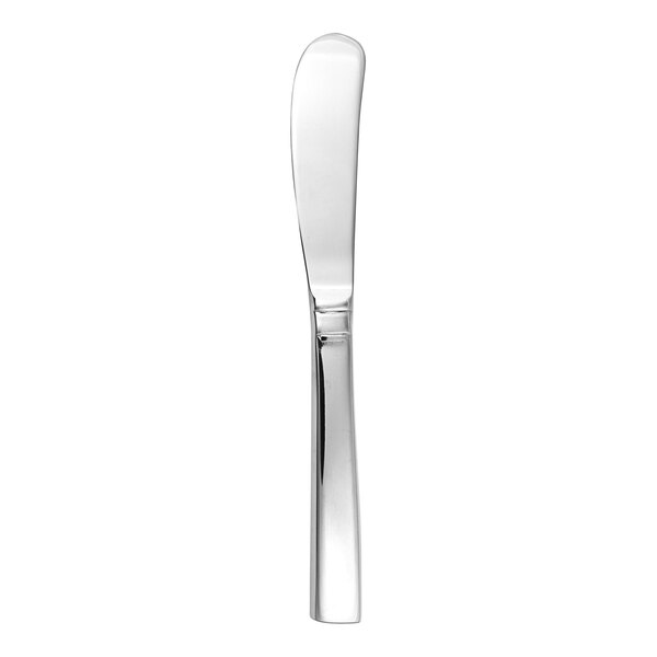 A Fortessa stainless steel butter knife with a long silver handle and blade.