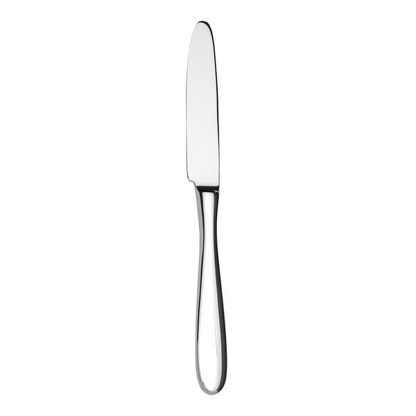 A Fortessa stainless steel dessert knife with a silver handle.