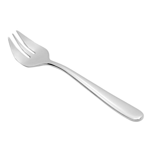 A Fortessa stainless steel oyster fork with a silver handle.