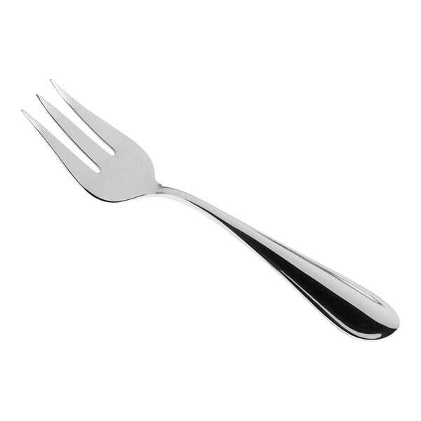 A Fortessa Ringo stainless steel serving fork with a silver handle.