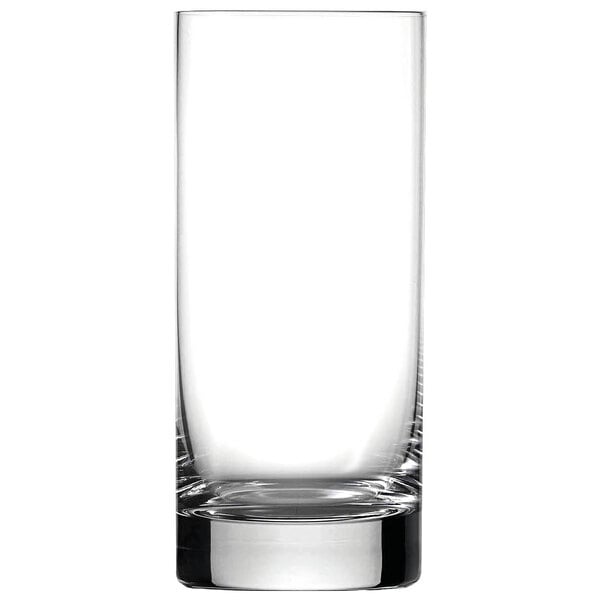 A close-up of a Schott Zwiesel Paris beverage glass with a white background.