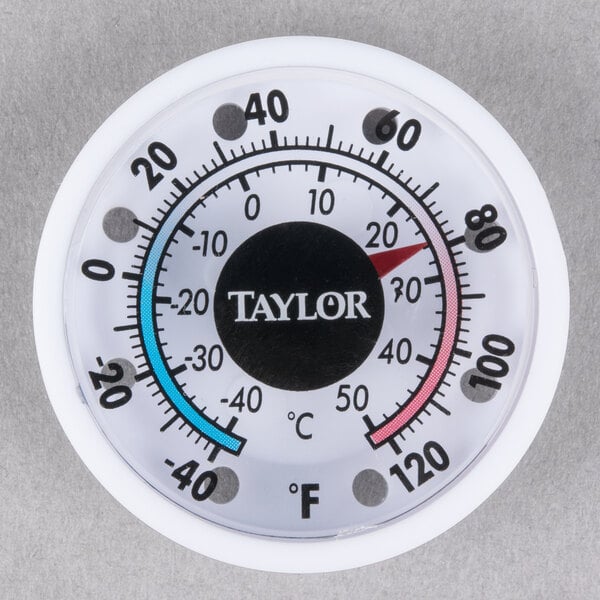Taylor 5380N 1 3/4" Dial Stick-On Indoor / Outdoor Thermometer