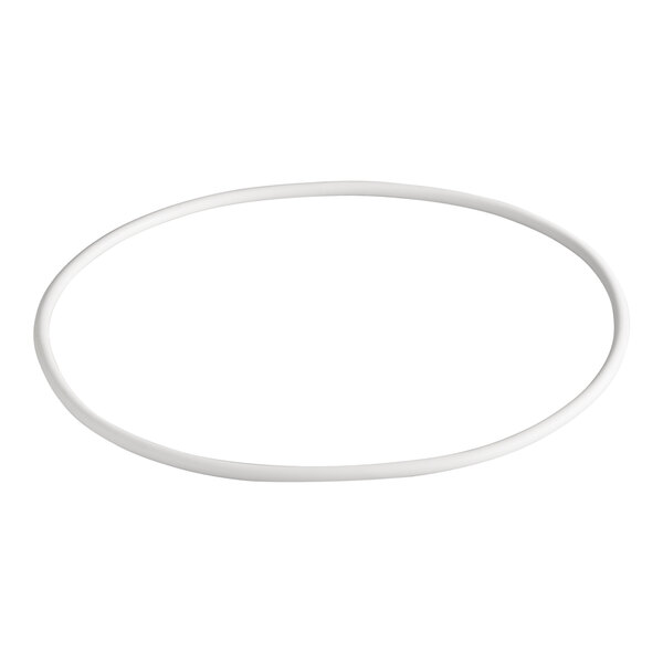 A white replacement gasket for a CaterGator 5 pan front loading insulated food pan carrier.