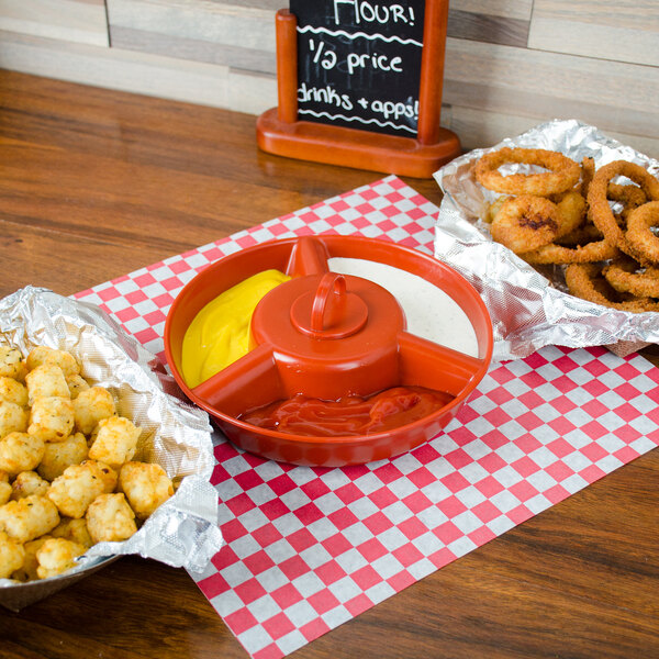 HS Inc. HS1045 14" Paprika Polypropylene Combo Server 24/Case