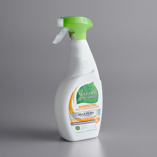 Seventh Generation 22810 26 oz. Lemongrass Citrus Disinfecting Multi-Surface Cleaner Spray - 8/Case