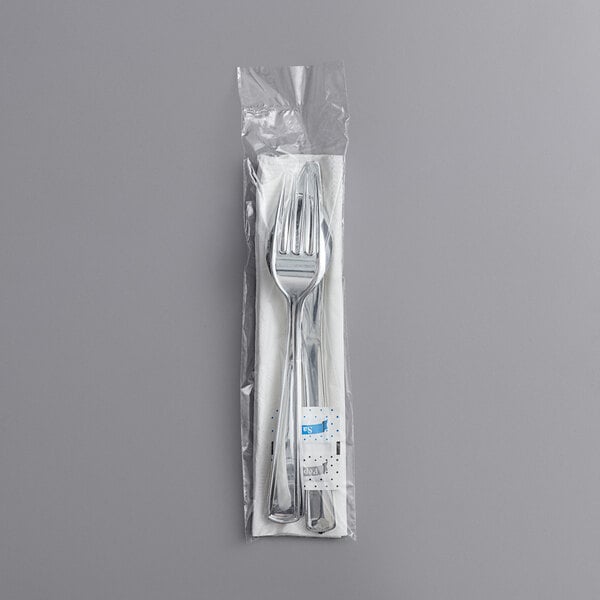 Visions Individually Wrapped Clear Heavy Cutlery Pack with Knife, Fork and  Spoon - 500/Case