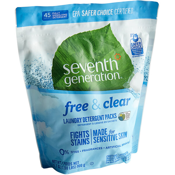 Seventh Generation 22977 Free & Clear 45Count Laundry Detergent Packs