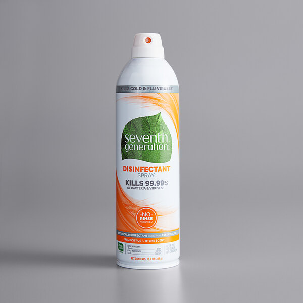 Seventh Generation 22980 13.9 oz. Fresh Citrus and Thyme Disinfectant Spray - 8/Case
