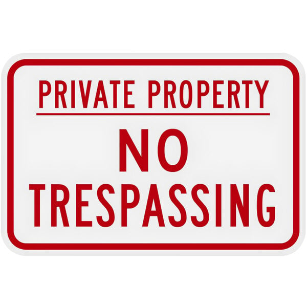 8 Private Property No Trespassing Sign 9 X 12 Inch for sale online 