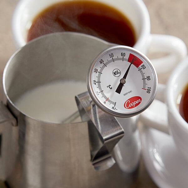 Cooper-Atkins 2237-04C-8 7 Hot Beverage and Frothing Thermometer, -10-100  Degrees Celsius