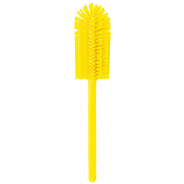 Carlisle Sparta 16 Yellow Carafe and Server / Bottle Cleaning Brush - 3 1/4  Bristle Diameter 40001EC04