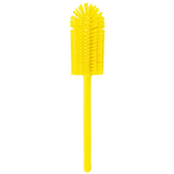 Carlisle Sparta 16" Yellow Carafe and Server / Bottle Cleaning Brush
