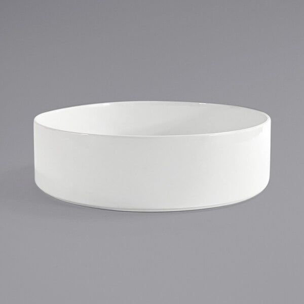 Front of the House BBO037WHP20 Soho 160 oz. Bright White Round Porcelain Bowl - 2/Case