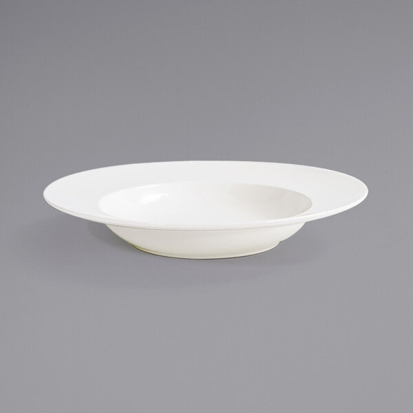 A Front of the House Catalyst European White Porcelain Bowl on a white background.