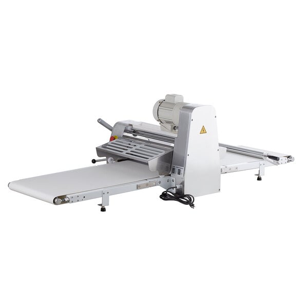 A white Estella countertop dough sheeter with silver accents.