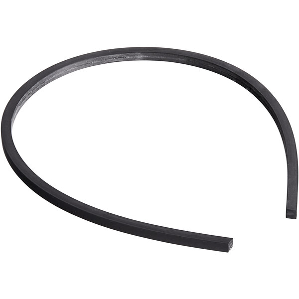 A black rubber foot ring with a white background.