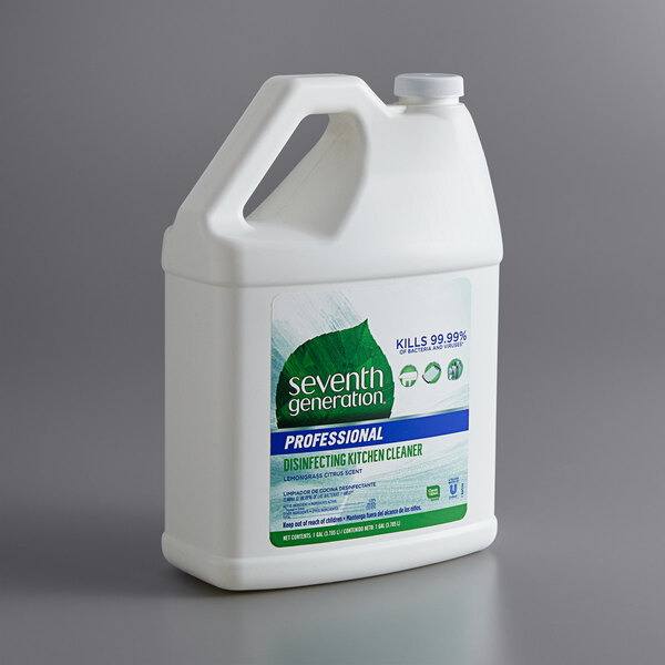 Seventh Generation 44752 Professional 1 Gallon Lemongrass Citrus Disinfecting Kitchen Cleaner - 2/Case