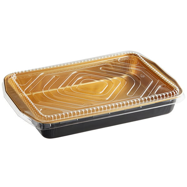 Choice Ovenable Take & Bake Large Foil Takeout Pan w/ Lid