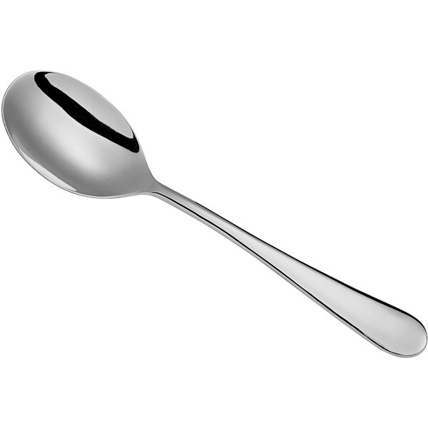 An Arcoroc stainless steel teaspoon with a silver handle and spoon.