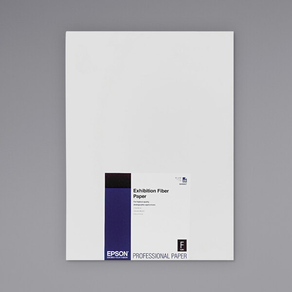 Epson S045037 13" x 19" White Pack of 13 Mil Exhibition Fiber Paper