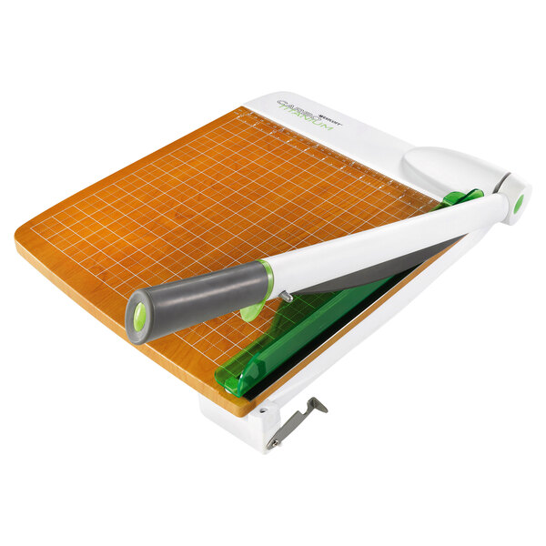 Westcott 16874 CarboTitanium 15" Metal / Wood 30 Sheet Guillotine Paper