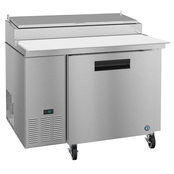 A stainless steel Hoshizaki 1 door refrigerator with a top drawer.