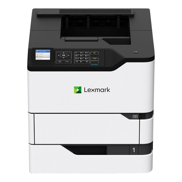 A Lexmark B2865DW monochrome laser printer with a black and white cover.