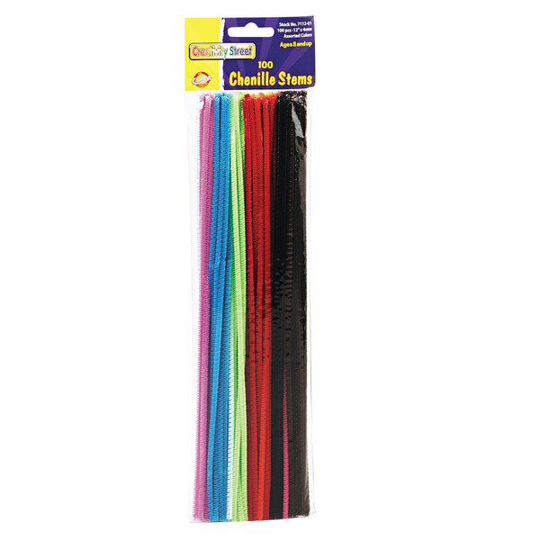 A pack of Creativity Street regular stem pipe cleaners in assorted colors.