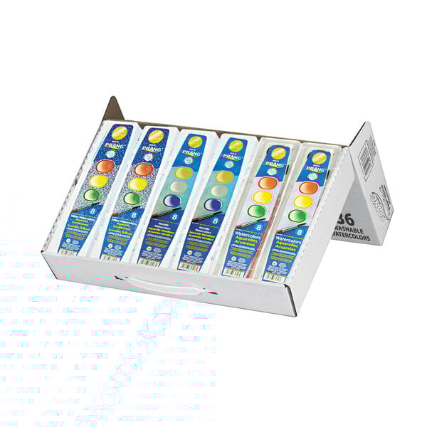 Prang 80519 8 Assorted Color Washable Watercolor Paint Set 36/Set
