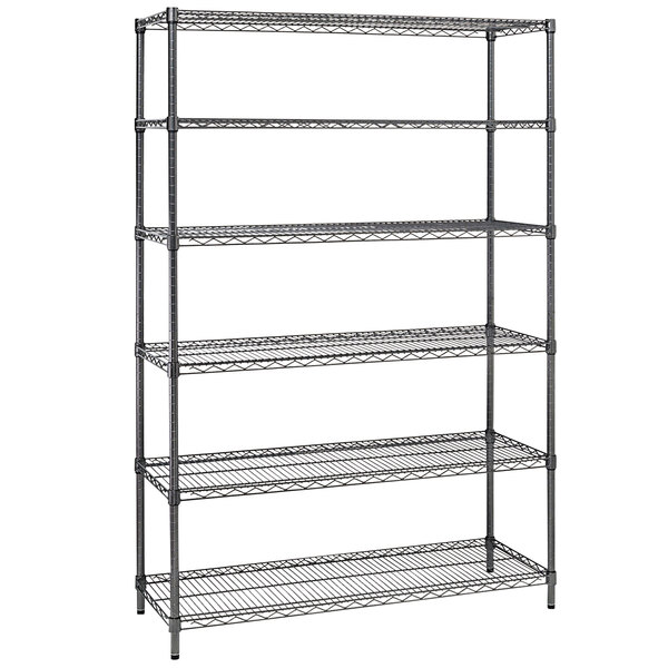 Black Anthracite Steel Wire Shelving, Hdx Metal Shelving Instructions