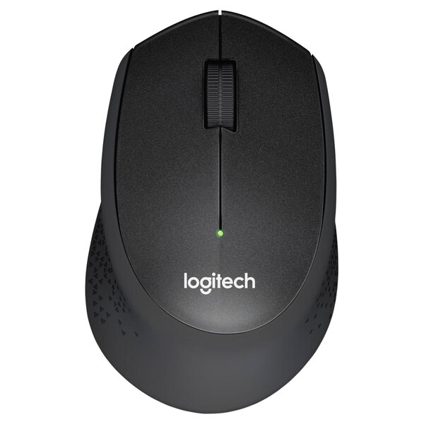 A black Logitech M330 Silent Plus mouse on a white background.