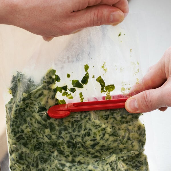 Pouchmate Red Plastic Food Pouch Cutter / Squeezer