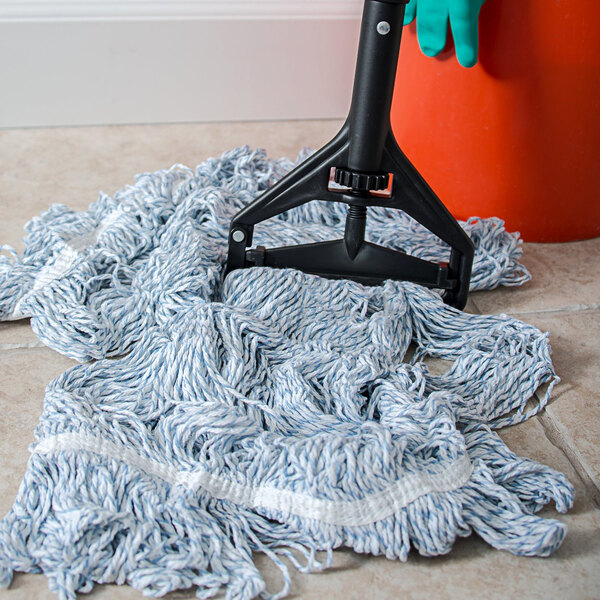 Carlisle 36936500 54" Wooden Quick Release Mop Handle with Plastic Head