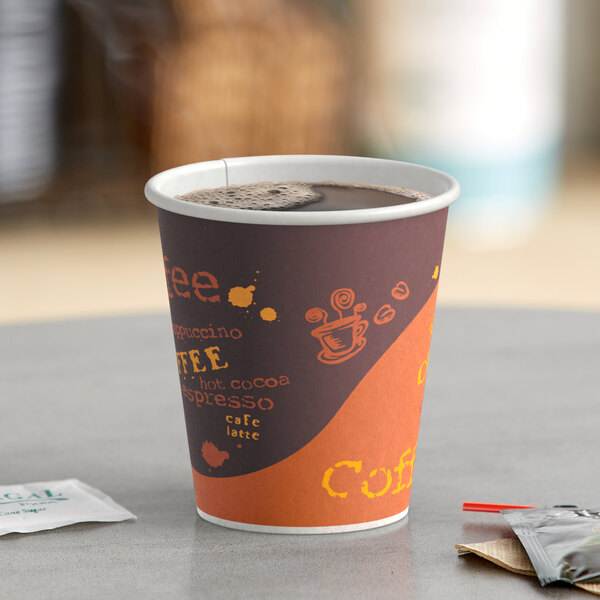 10 oz. Coffee Print Paper Cups 1000/Case staurantStore