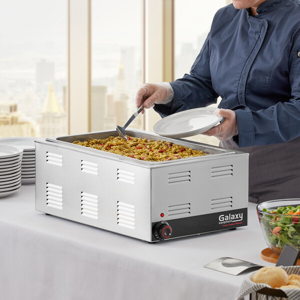 Galaxy GWC50E 12" x 20" Full Size Electric Countertop Food Cooker / Warmer - 120V, 1500W