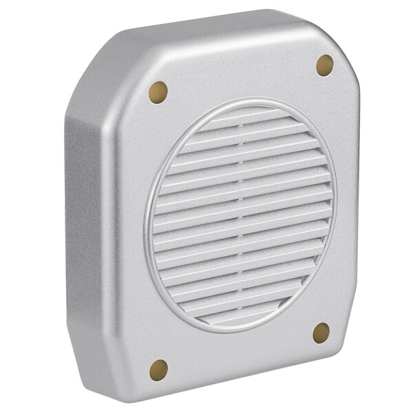 A silver metal square vent cover for a GMIX10.