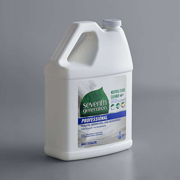 Seventh Generation 44814 Professional Free & Clear 1 Gallon Neutral Floor Cleaner Concentrate - 2/Case